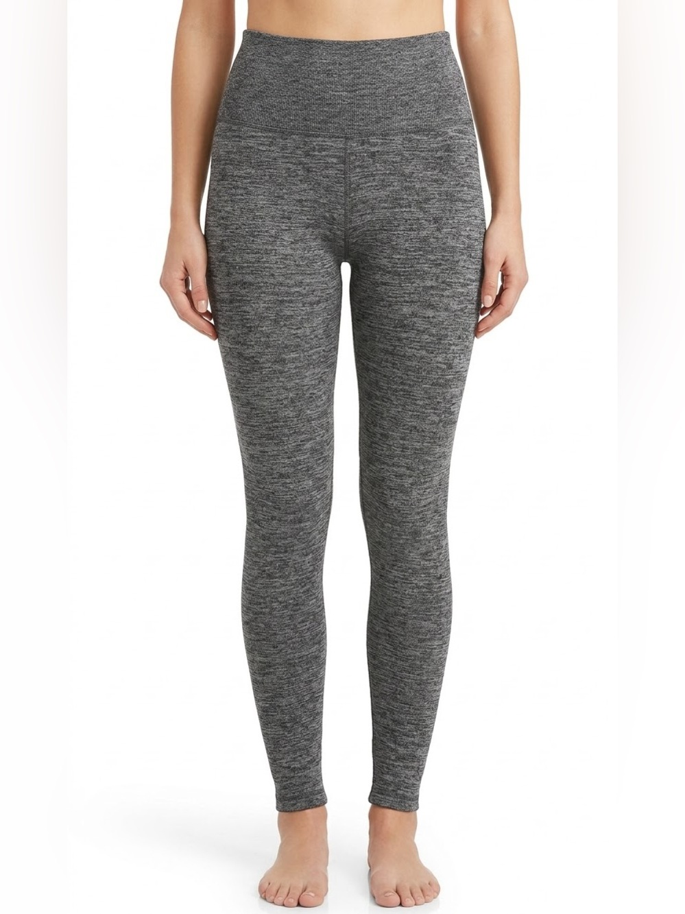 ONE5ONE Love My Fit Cozy Fleece Lined Leggings S/M Heather Gray NWT